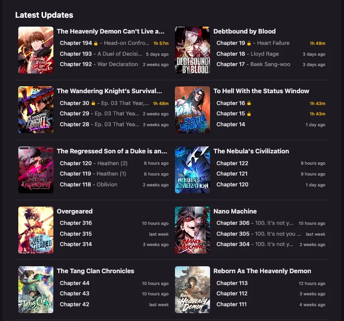 Alternatives plus sûres pour les lecteurs de mangas et de manhwas